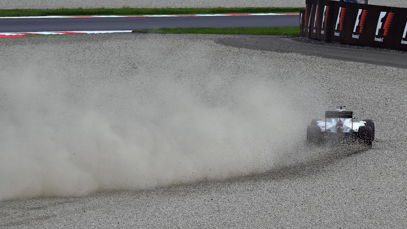 Romain Grosjean (FRA) Haas VF-16 goes through the gravel in Q2 at Formula One World Championship, Rd9, Austrian Grand Prix, Qualifying, Spielberg, Austria, Saturday 2 July 2016. © Sutton Images