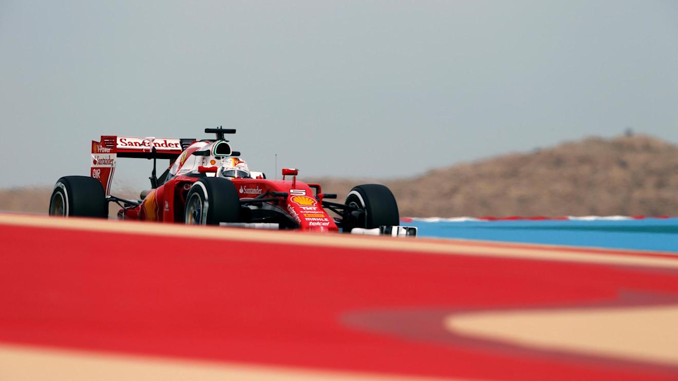 Sebastian Vettel (GER) Ferrari SF16-H at Formula One World Championship, Rd2, Bahrain Grand Prix Practice, Bahrain International Circuit, Sakhir, Bahrain, Friday 1 April 2016. © Sutton Motorsport Images