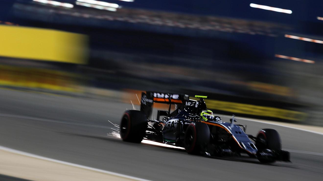 Sergio Perez (MEX) Force India VJM09 at Formula One World Championship, Rd2, Bahrain Grand Prix Qualifying, Bahrain International Circuit, Sakhir, Bahrain, Saturday 2 April 2016. © Sutton Motorsport Images