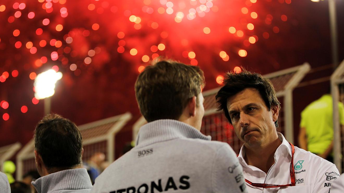 Toto Wolff (AUT) Mercedes AMG F1 Director of Motorsport at Formula One World Championship, Rd2, Bahrain Grand Prix Race, Bahrain International Circuit, Sakhir, Bahrain, Sunday 3 April 2016. © Sutton Motorsport Images