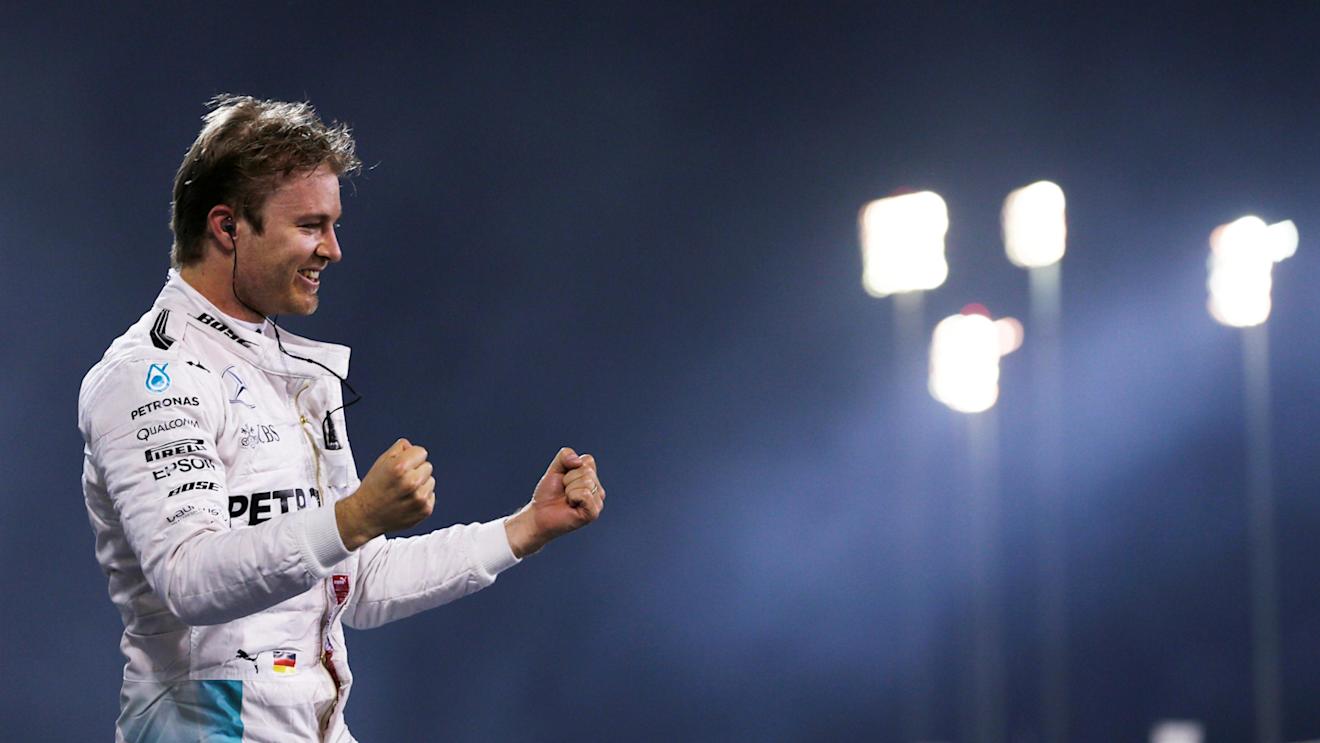 Race winner Nico Rosberg (GER) Mercedes AMG F1 celebrates with in parc ferme at Formula One World Championship, Rd2, Bahrain Grand Prix Race, Bahrain International Circuit, Sakhir, Bahrain, Sunday 3 April 2016. © Sutton Motorsport Images