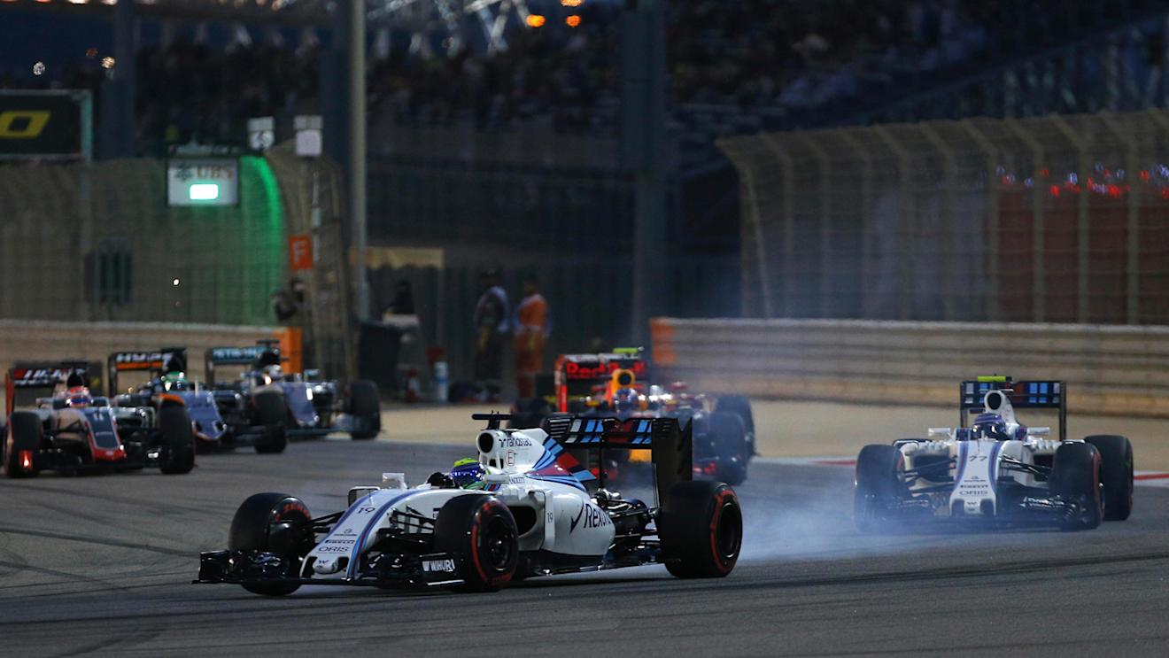 Felipe Massa (BRA) Williams FW38 locks up at Formula One World Championship, Rd2, Bahrain Grand Prix Race, Bahrain International Circuit, Sakhir, Bahrain, Sunday 3 April 2016. © Sutton Motorsport Images