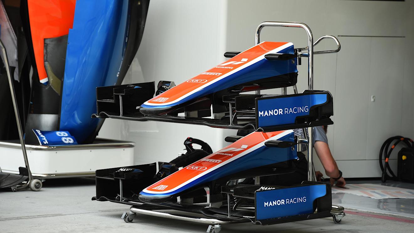 Manor Racing MRT05 nose and front wings at Formula One World Championship, Rd2, Bahrain Grand Prix Preparations, Bahrain International Circuit, Sakhir, Bahrain, Thursday 31 March 2016. © Sutton Motorsport Images