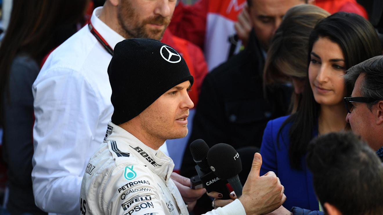 Nico Rosberg (GER) Mercedes AMG F1 talks with the media at Formula One Testing, Day One, Barcelona, Spain, Tuesday 1 March 2016. © Sutton Motorsport Images