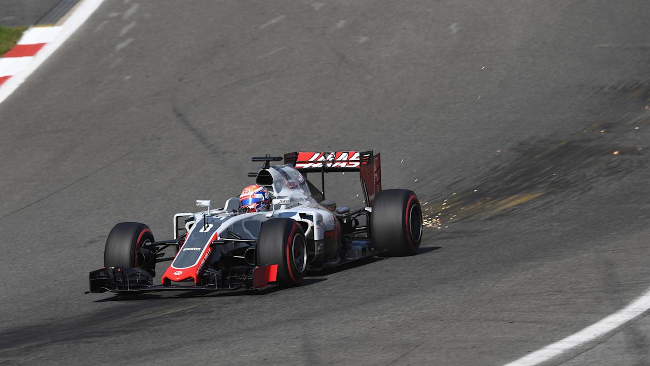 Romain Grosjean (FRA) Haas VF-16 sparks at Formula One World Championship, Rd13, Belgian Grand Prix, Qualifying, Spa Francorchamps, Belgium, Saturday 27 August 2016. © Sutton Images