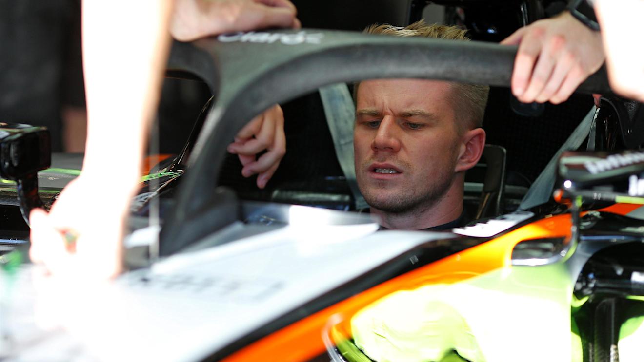 Nico Hulkenberg (GER) Force India VJM09 and halo at Formula One World Championship, Rd13, Belgian Grand Prix, Preparations, Spa Francorchamps, Belgium, Thursday 25 August 2016. © Sutton Images