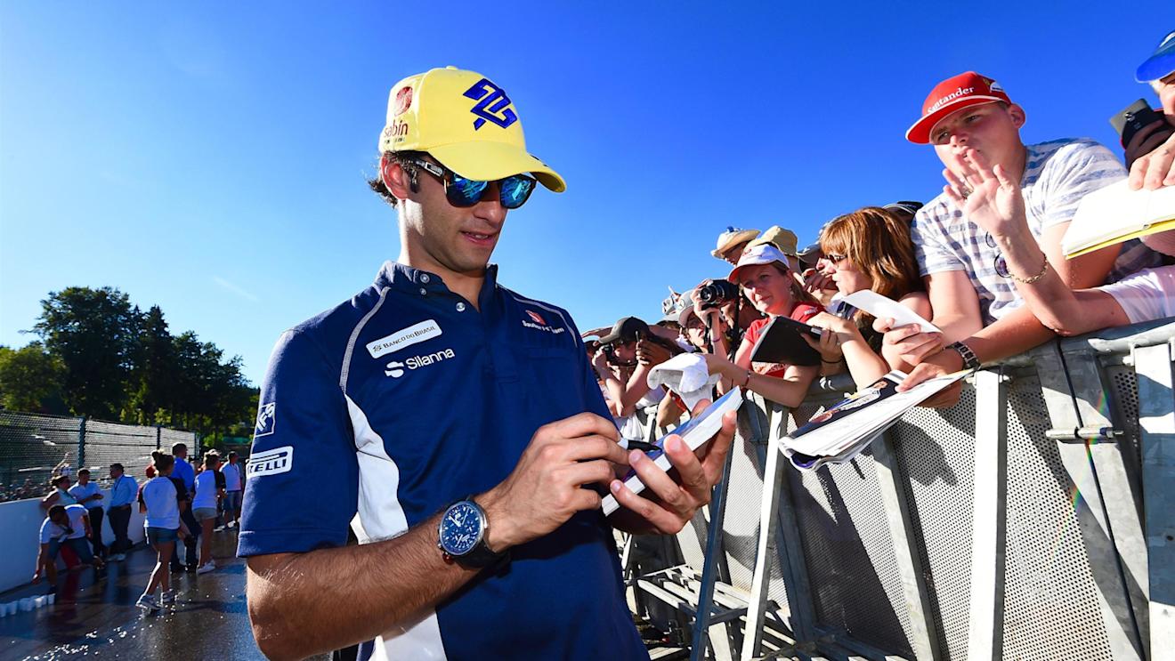 Felipe Nasr (BRA) Sauber signs autographs for the fans at Formula One World Championship, Rd13, Belgian Grand Prix, Preparations, Spa Francorchamps, Belgium, Thursday 25 August 2016. © Sutton Images