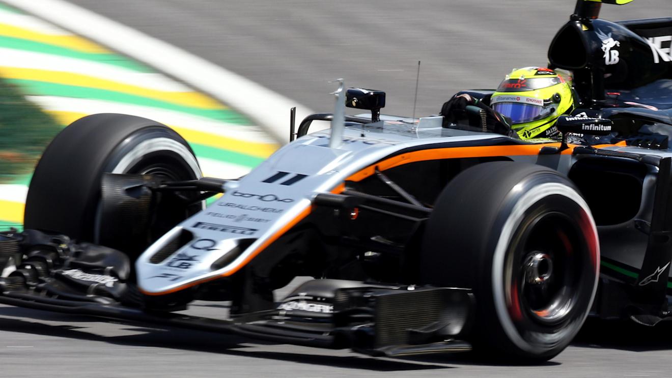 Sergio Perez (MEX) Force India VJM09 at Formula One World Championship, Rd20, Brazilian Grand Prix, Practice, Interlagos, Sao Paulo, Brazil, Friday 11 November 2016. © Sutton Images