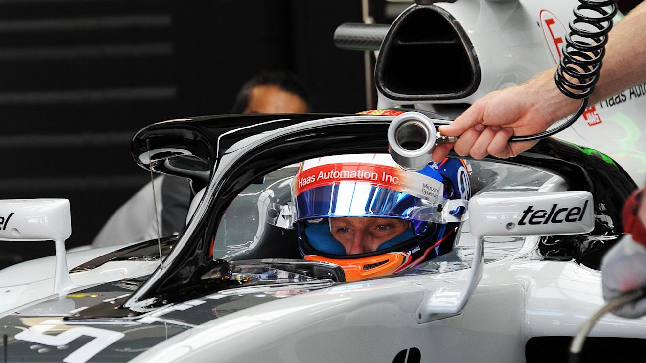 Romain Grosjean (FRA) Haas VF-16 with halo at Formula One World Championship, Rd20, Brazilian Grand Prix, Practice, Interlagos, Sao Paulo, Brazil, Friday 11 November 2016. © Sutton Images