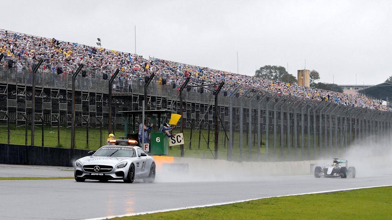 Safety car leads the field at Formula One World Championship, Rd20, Brazilian Grand Prix, Race, Interlagos, Sao Paulo, Brazil, Sunday 13 November 2016. © Sutton Images