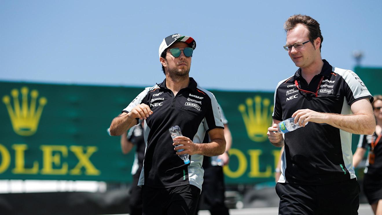 Sergio Perez (MEX) Force India walks the track at Formula One World Championship, Rd20, Brazilian Grand Prix, Preparations, Interlagos, Sao Paulo, Brazil, Thursday 10 November 2016. © Sutton Images