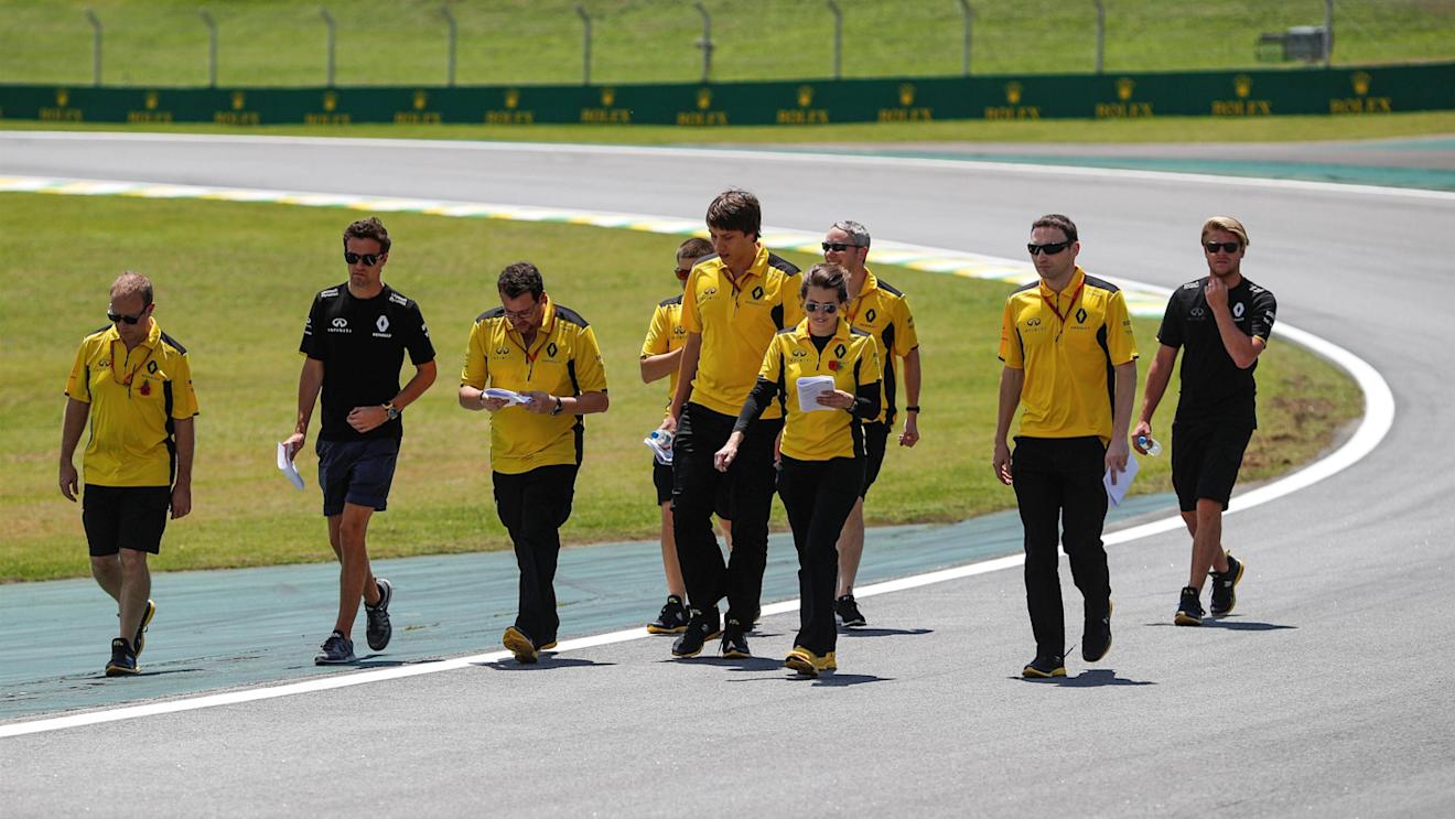 Jolyon Palmer (GBR) Renault Sport F1 Team walks the track at Formula One World Championship, Rd20, Brazilian Grand Prix, Preparations, Interlagos, Sao Paulo, Brazil, Thursday 10 November 2016. © Sutton Images