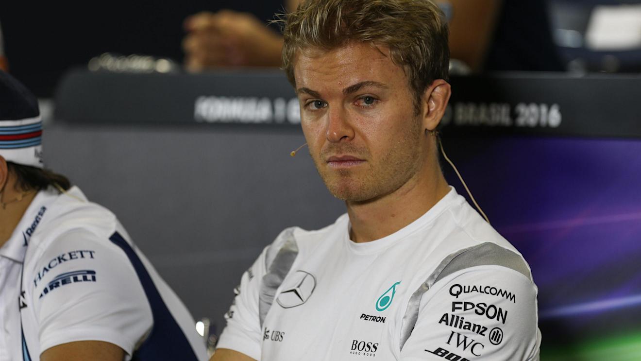 Nico Rosberg (GER) Mercedes AMG F1 in the Press Conference in the Press Conference at Formula One World Championship, Rd20, Brazilian Grand Prix, Preparations, Interlagos, Sao Paulo, Brazil, Thursday 10 November 2016. © Sutton Images