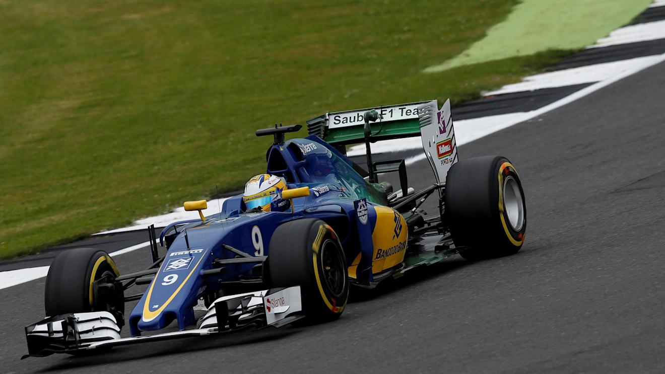 Marcus Ericsson (SWE) Sauber C35 with aero paint on rear wing at Formula One World Championship, Rd10, British Grand Prix, Practice, Silverstone, England, Friday 8 July 2016. © Sutton Images