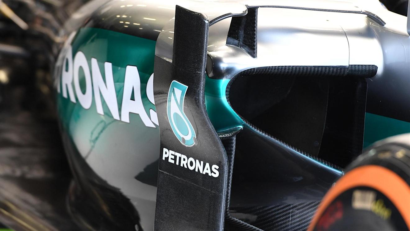 Mercedes-Benz F1 W07 Hybrid aero detail at Formula One World Championship, Rd10, British Grand Prix, Practice, Silverstone, England, Friday 8 July 2016. © Sutton Images