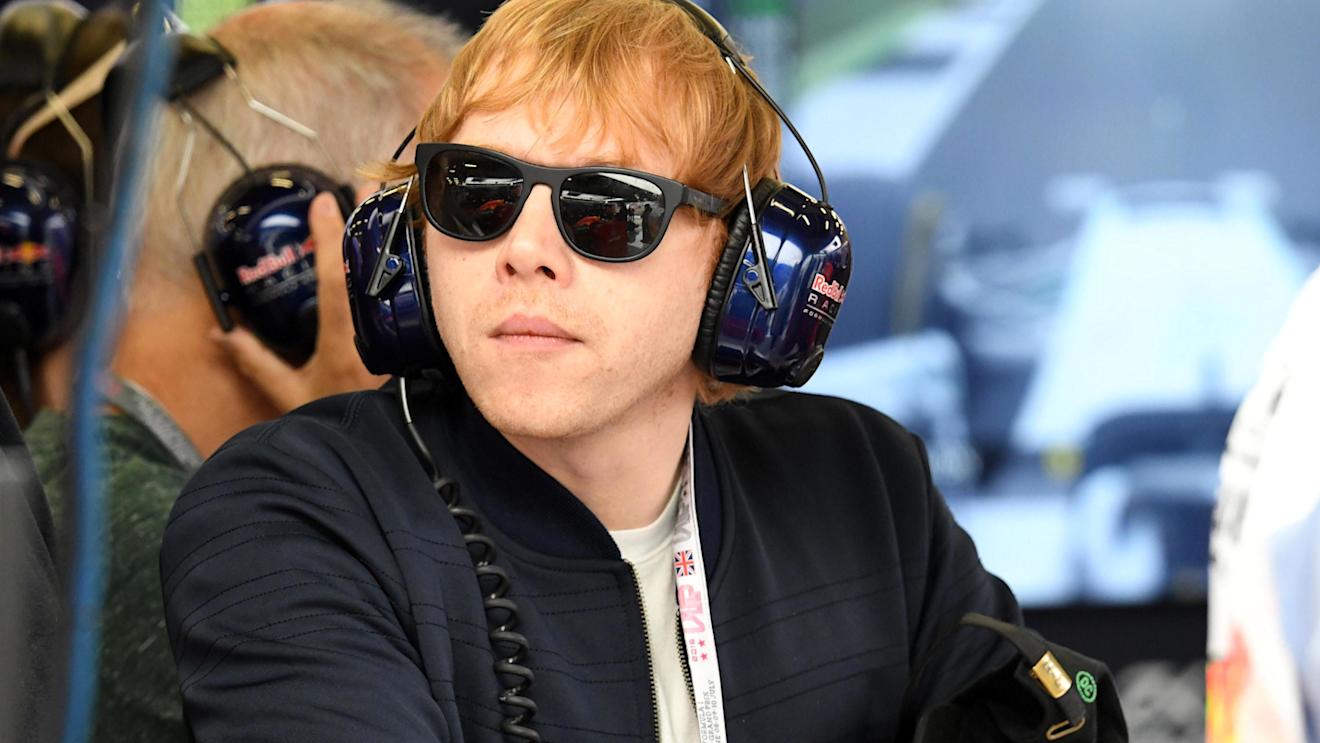Rupert Grint (GBR) Actor in the Red Bull Racing garage at Formula One World Championship, Rd10, British Grand Prix, Qualifying, Silverstone, England, Saturday 9 July 2016. © Sutton Images