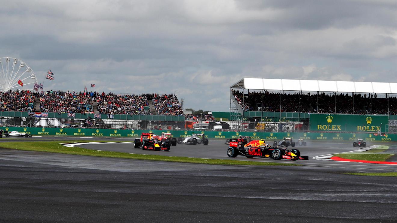 Max Verstappen (NED) Red Bull Racing RB12 leads Daniel Ricciardo (AUS) Red Bull Racing RB12 at Formula One World Championship, Rd10, British Grand Prix, Race, Silverstone, England, Sunday 10 July 2016. © Sutton Images