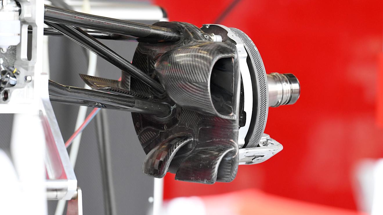 Ferrari SF16-H front brake and wheel hub detail at Formula One World Championship, Rd10, British Grand Prix, Preparations, Silverstone, England, Thursday 7 July 2016. © Sutton Images
