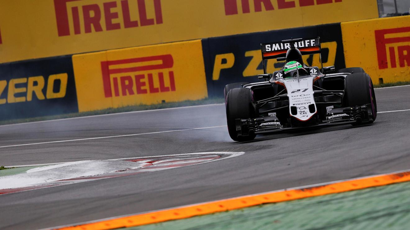 Nico Hulkenberg (GER) Force India VJM09 locks up at Formula One World Championship, Rd7, Canadian Grand Prix, Qualifying, Montreal, Canada, Saturday 11 June 2016. © Sutton Images