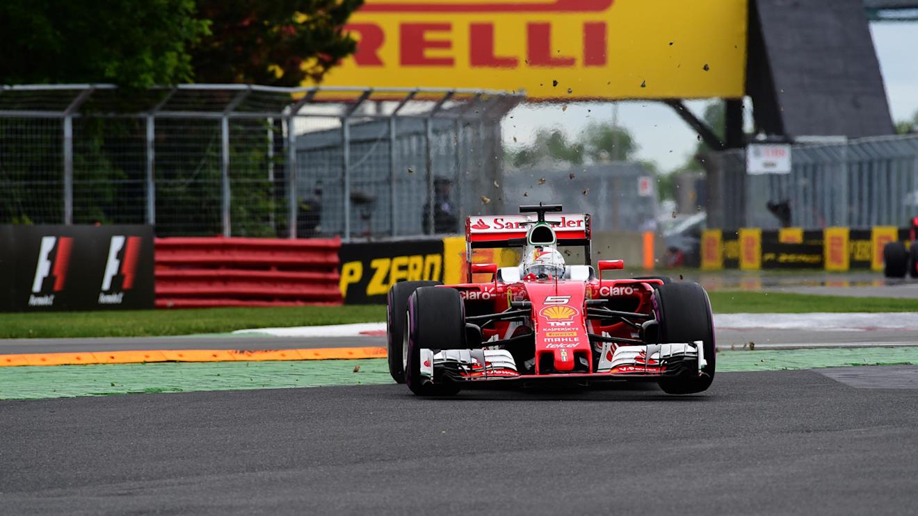 Sebastian Vettel (GER) Ferrari SF16-H runs wide at Formula One World Championship, Rd7, Canadian Grand Prix, Race, Montreal, Canada, Sunday 12 June 2016. © Sutton Images