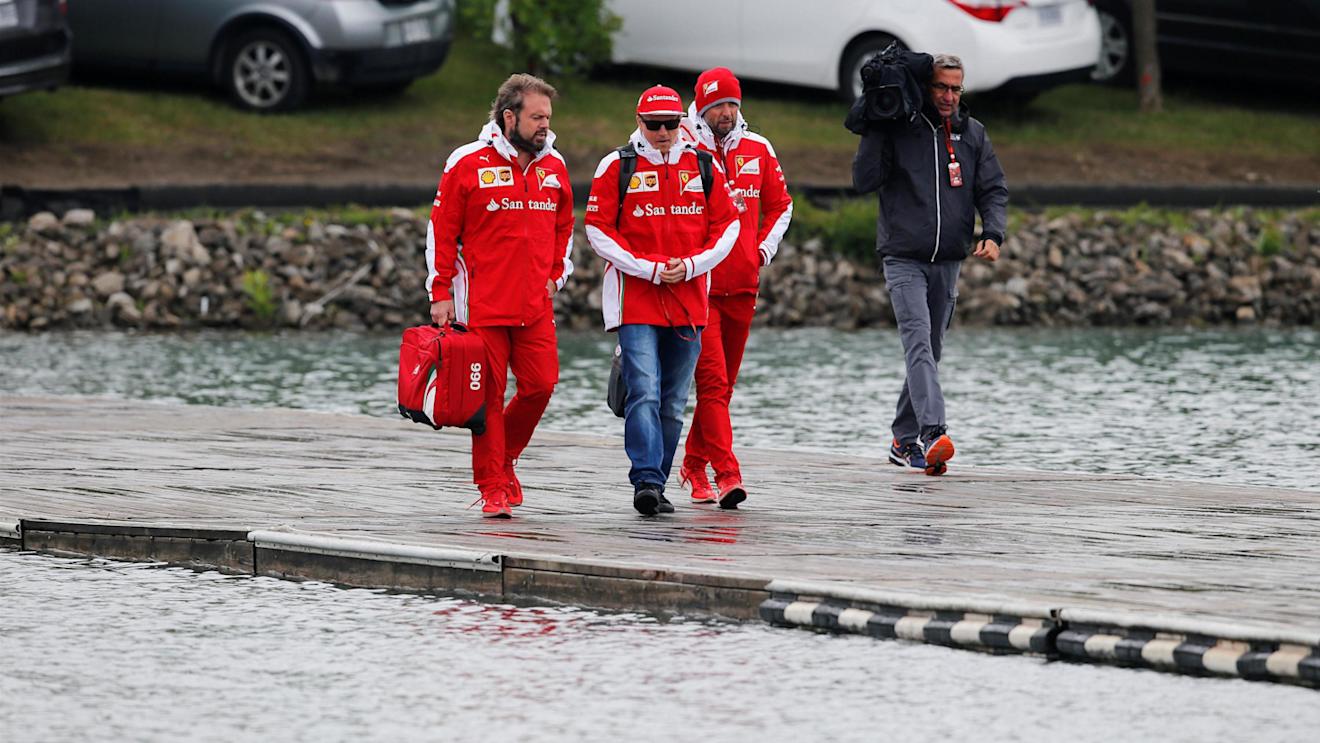 Gino Rosato (CDN) Ferrari and Kimi Raikkonen (FIN) Ferrari at Formula One World Championship, Rd7, Canadian Grand Prix, Preparations, Montreal, Canada, Thursday 9 June 2016. © Sutton Images