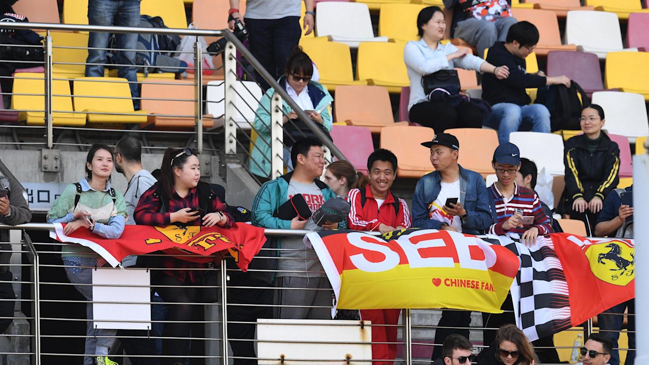 Fans and flags at Formula One World Championship, Rd3, Chinese Grand Prix, Practice, Shanghai, China, Friday 15 April 2016. © Sutton Motorsport Images