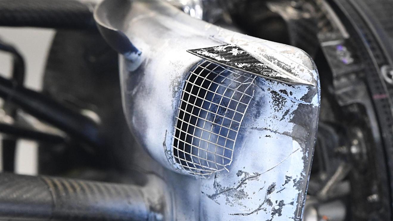 Mercedes-Benz F1 W07 Hybrid brake duct detail at Formula One World Championship, Rd3, Chinese Grand Prix, Practice, Shanghai, China, Friday 15 April 2016. © Sutton Motorsport Images