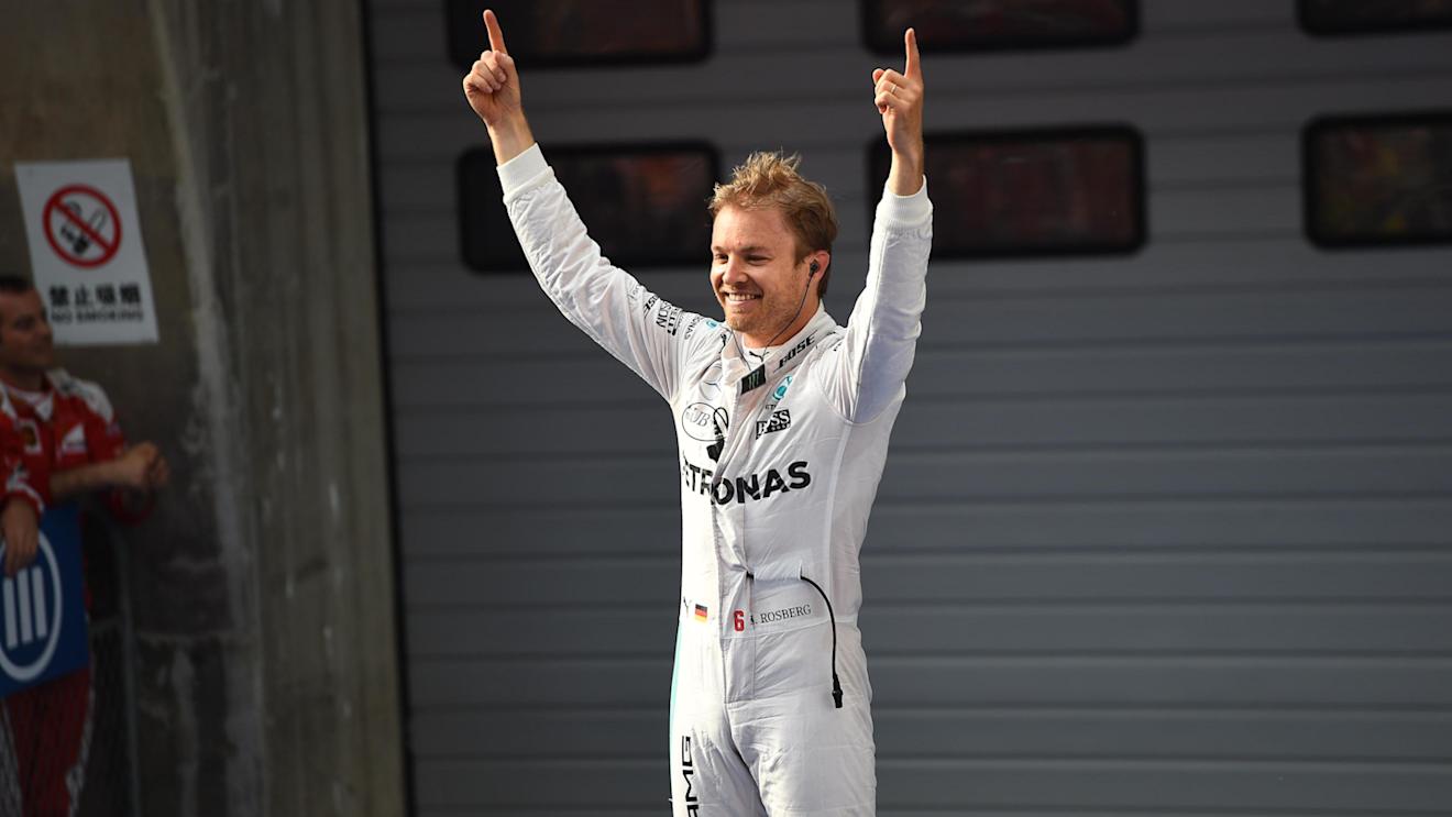 Race winner Nico Rosberg (GER) Mercedes AMG F1 celebrates in parc ferme at Formula One World Championship, Rd3, Chinese Grand Prix, Race, Shanghai, China, Sunday 17 April 2016. © Sutton Motorsport Images