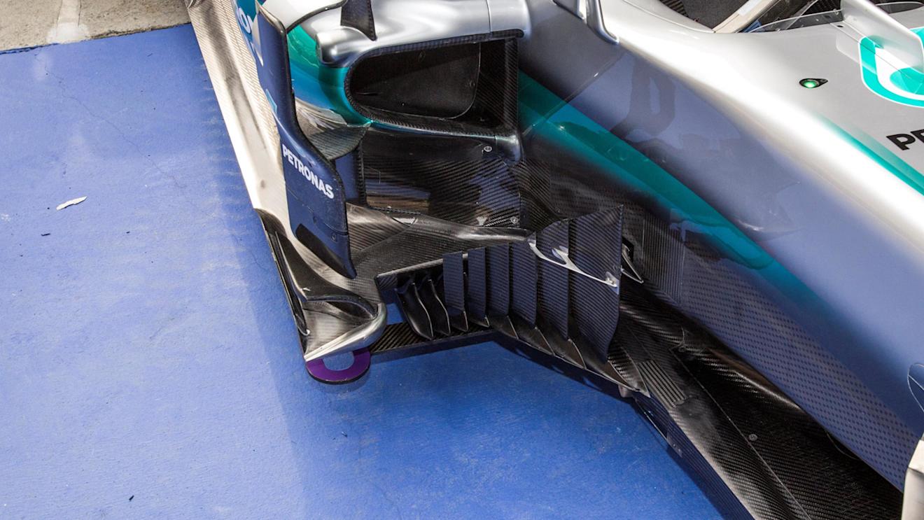 Mercedes-Benz F1 W07 Hybrid aero detail at Formula One World Championship, Rd3, Chinese Grand Prix, Preparations, Shanghai, China, Thursday 14 April 2016. © Sutton Motorsport Images