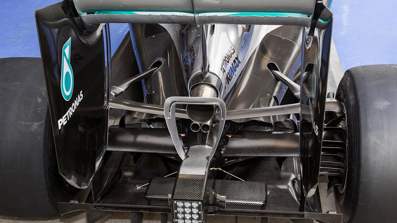Mercedes-Benz F1 W07 Hybrid rear detail at Formula One World Championship, Rd3, Chinese Grand Prix, Preparations, Shanghai, China, Thursday 14 April 2016. © Sutton Motorsport Images