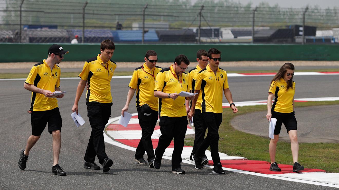 Jolyon Palmer (GBR) Renault Sport F1 Team walks the track at Formula One World Championship, Rd3, Chinese Grand Prix, Preparations, Shanghai, China, Thursday 14 April 2016. © Sutton Motorsport Images