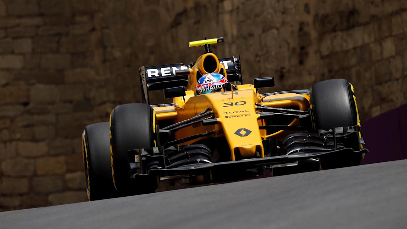 Jolyon Palmer (GBR) Renault Sport F1 Team RS16 at Formula One World Championship, Rd8, European Grand Prix, Practice, Baku City Circuit, Baku, Azerbaijan, Friday 17 June 2016. © Sutton Images