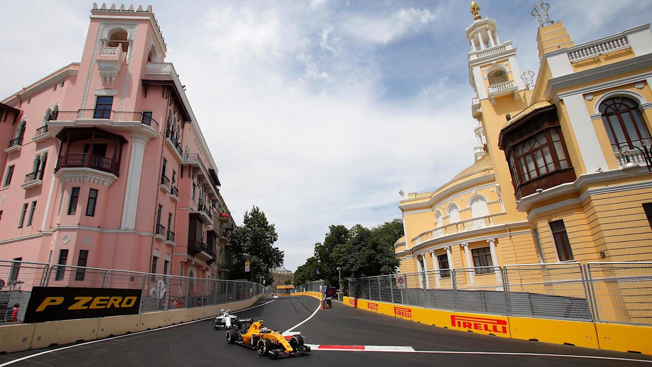 Jolyon Palmer (GBR) Renault Sport F1 Team RS16 at Formula One World Championship, Rd8, European Grand Prix, Practice, Baku City Circuit, Baku, Azerbaijan, Friday 17 June 2016. © Sutton Images