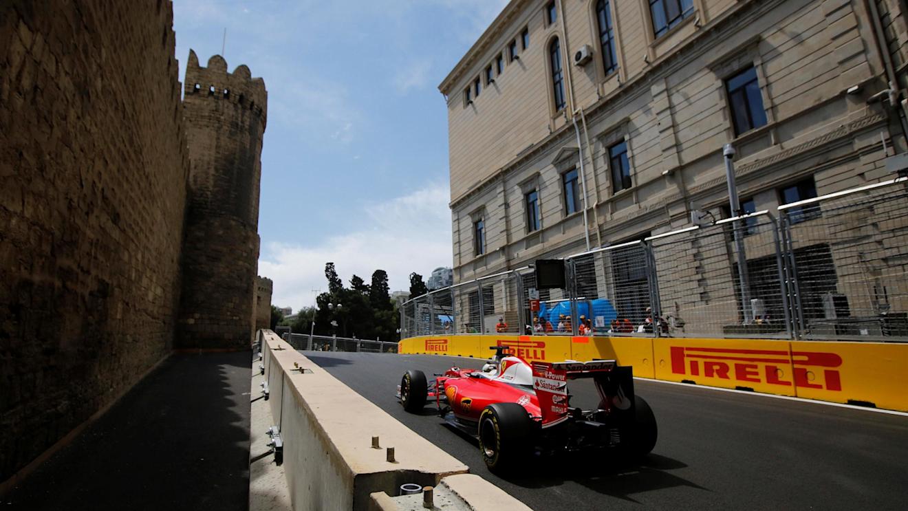 Sebastian Vettel (GER) Ferrari SF16-H at Formula One World Championship, Rd8, European Grand Prix, Practice, Baku City Circuit, Baku, Azerbaijan, Friday 17 June 2016. © Sutton Images