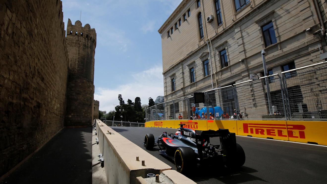 Jenson Button (GBR) McLaren MP4-31 at Formula One World Championship, Rd8, European Grand Prix, Practice, Baku City Circuit, Baku, Azerbaijan, Friday 17 June 2016. © Sutton Images