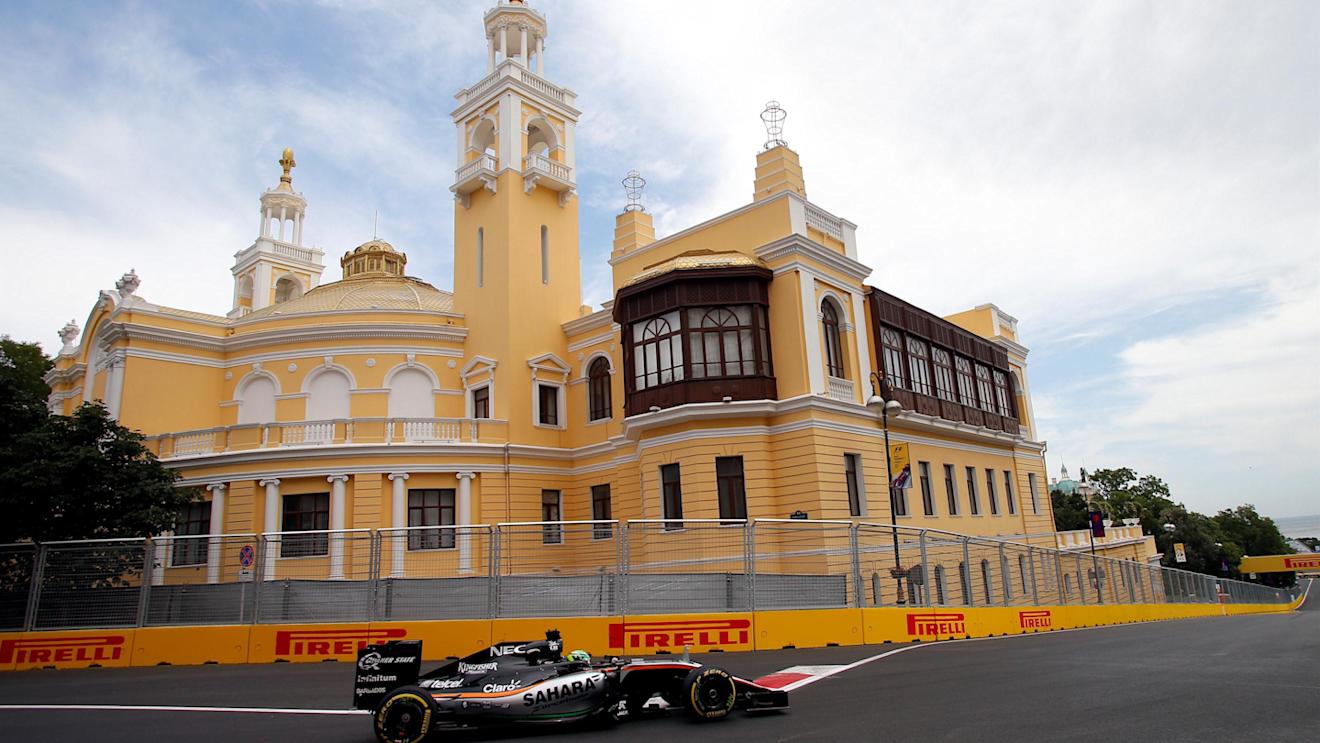 Nico Hulkenberg (GER) Force India VJM09 at Formula One World Championship, Rd8, European Grand Prix, Practice, Baku City Circuit, Baku, Azerbaijan, Friday 17 June 2016. © Sutton Images