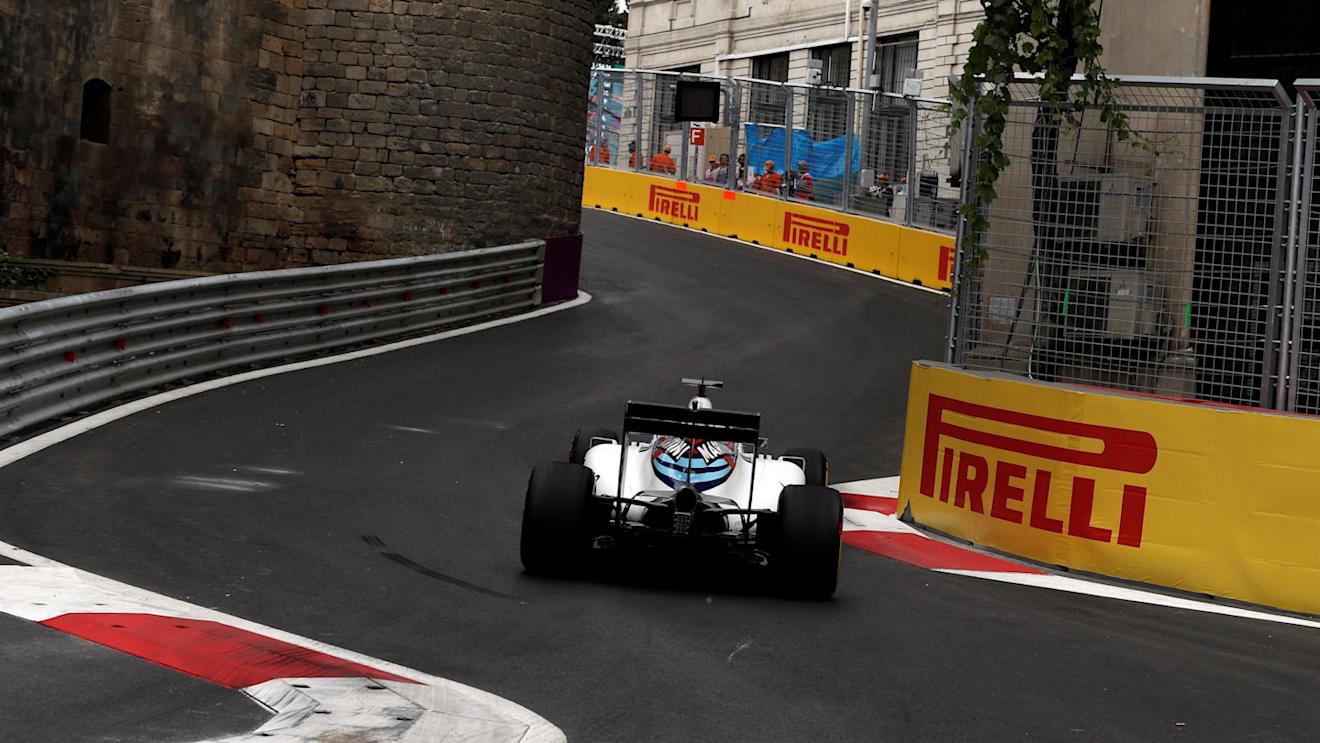 Valtteri Bottas (FIN) Williams FW38 at Formula One World Championship, Rd8, European Grand Prix, Practice, Baku City Circuit, Baku, Azerbaijan, Friday 17 June 2016. © Sutton Images