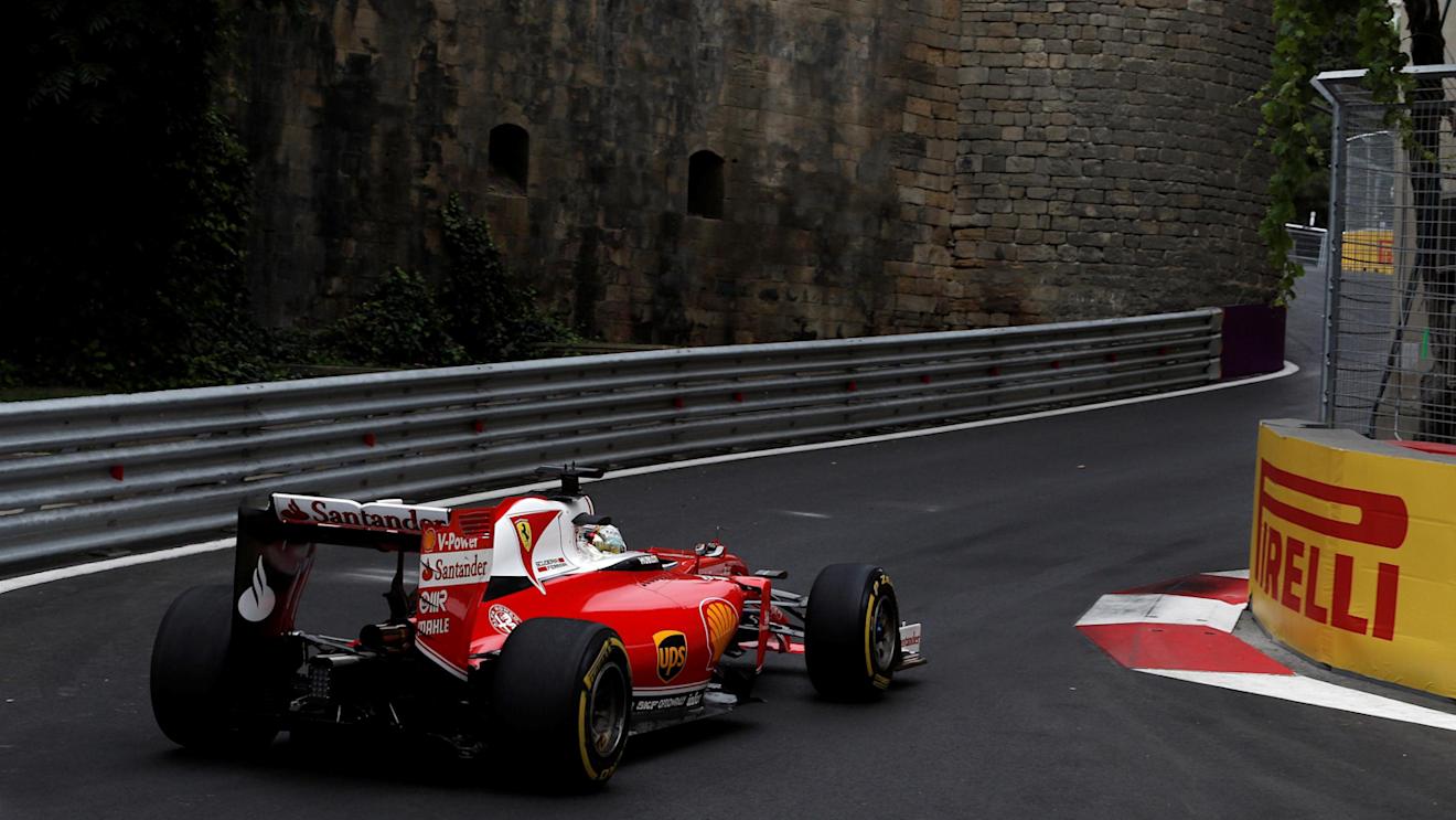 Sebastian Vettel (GER) Ferrari SF16-H at Formula One World Championship, Rd8, European Grand Prix, Practice, Baku City Circuit, Baku, Azerbaijan, Friday 17 June 2016. © Sutton Images