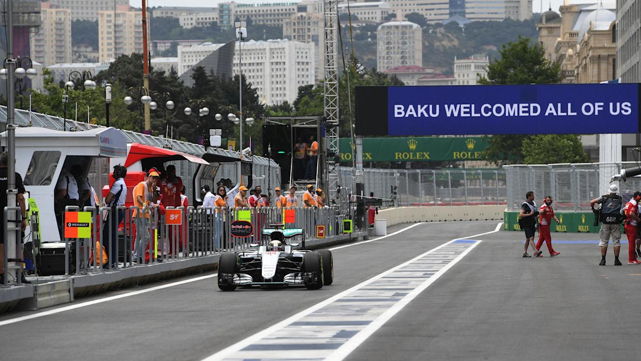 Lewis Hamilton (GBR) Mercedes-Benz F1 W07 Hybrid at Formula One World Championship, Rd8, European Grand Prix, Practice, Baku City Circuit, Baku, Azerbaijan, Friday 17 June 2016. © Sutton Images