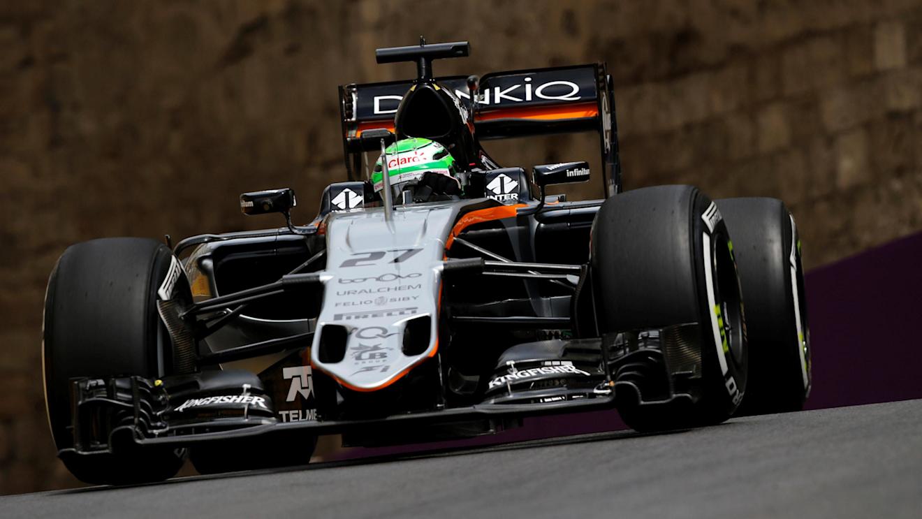Nico Hulkenberg (GER) Force India VJM09 at Formula One World Championship, Rd8, European Grand Prix, Practice, Baku City Circuit, Baku, Azerbaijan, Friday 17 June 2016. © Sutton Images