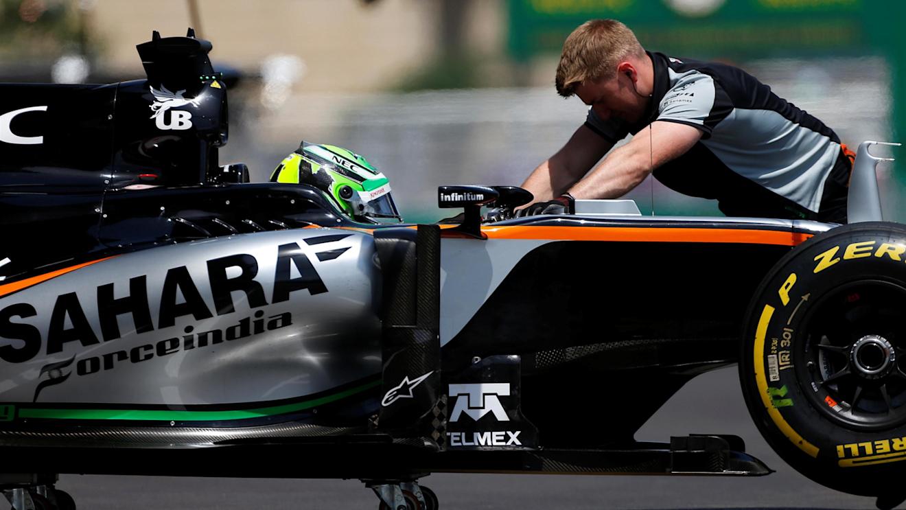 Sergio Perez (MEX) Force India VJM09 at Formula One World Championship, Rd8, European Grand Prix, Qualifying, Baku City Circuit, Baku, Azerbaijan, Saturday 18 June 2016. © Sutton Images