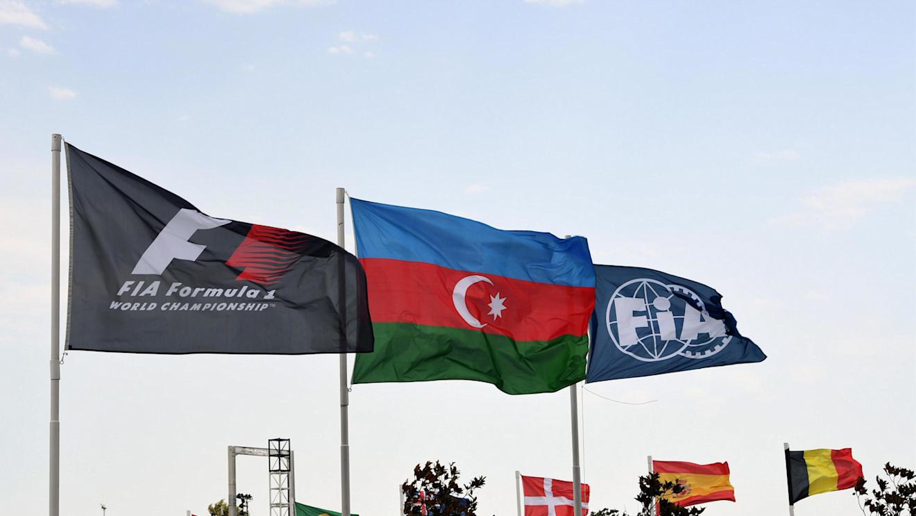 Flags at Formula One World Championship, Rd8, European Grand Prix, Qualifying, Baku City Circuit, Baku, Azerbaijan, Saturday 18 June 2016. © Sutton Images