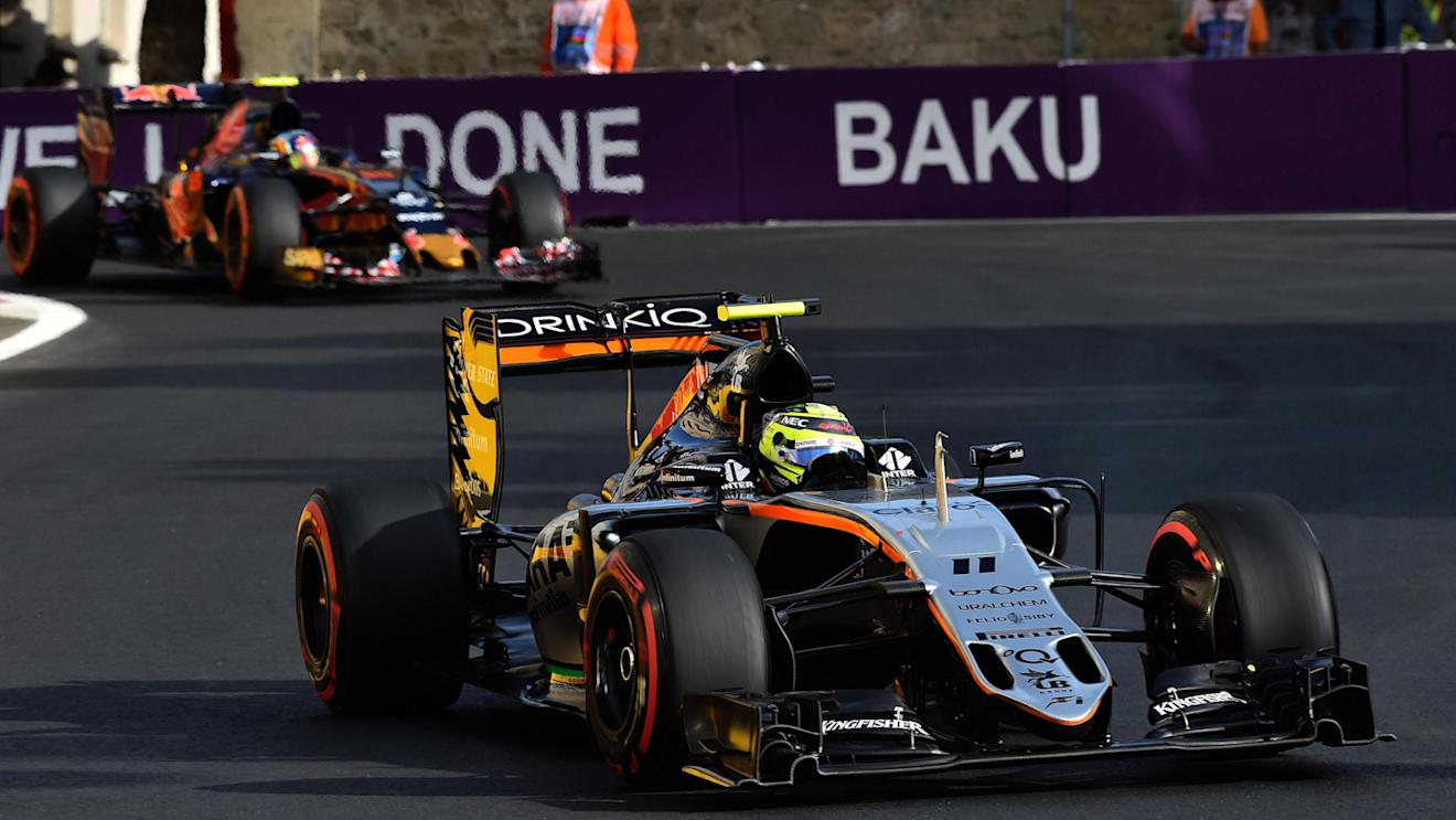 Sergio Perez (MEX) Force India VJM09 at Formula One World Championship, Rd8, European Grand Prix, Qualifying, Baku City Circuit, Baku, Azerbaijan, Saturday 18 June 2016. © Sutton Images