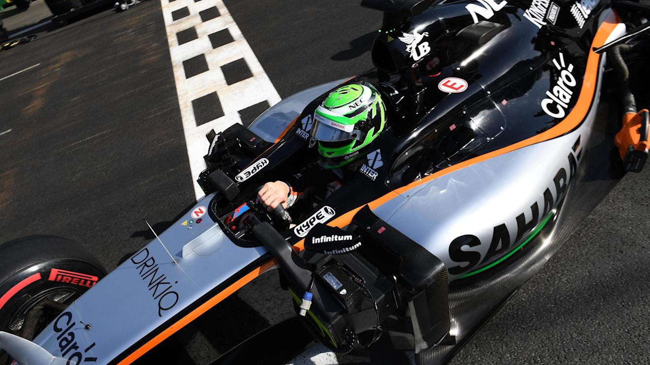 Nico Hulkenberg (GER) Force India VJM09 on the grid at Formula One World Championship, Rd8, European Grand Prix, Race, Baku City Circuit, Baku, Azerbaijan, Sunday 19 June 2016. © Sutton Images