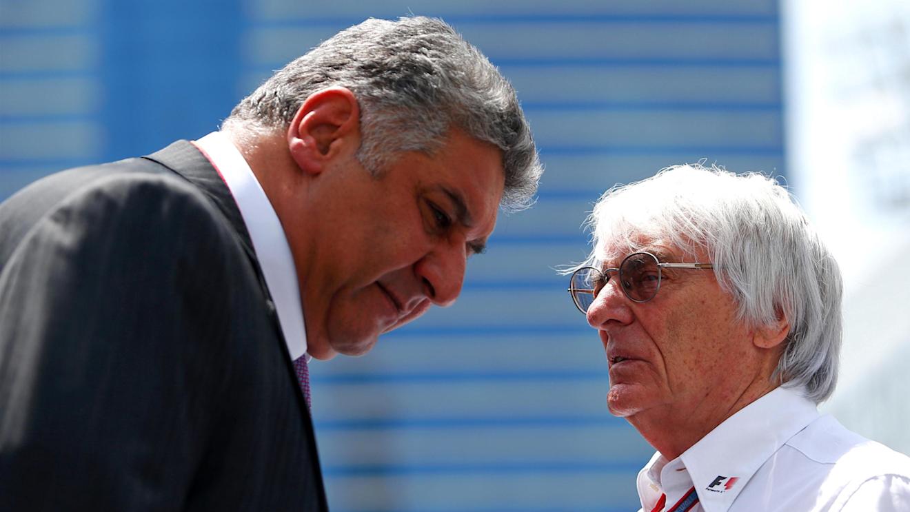 Azad Rahimov (AZE) Azerbaijan Minister for Sport and Bernie Ecclestone (GBR) CEO Formula One Group (FOM) at Formula One World Championship, Rd8, European Grand Prix, Race, Baku City Circuit, Baku, Azerbaijan, Sunday 19 June 2016. © Sutton Images