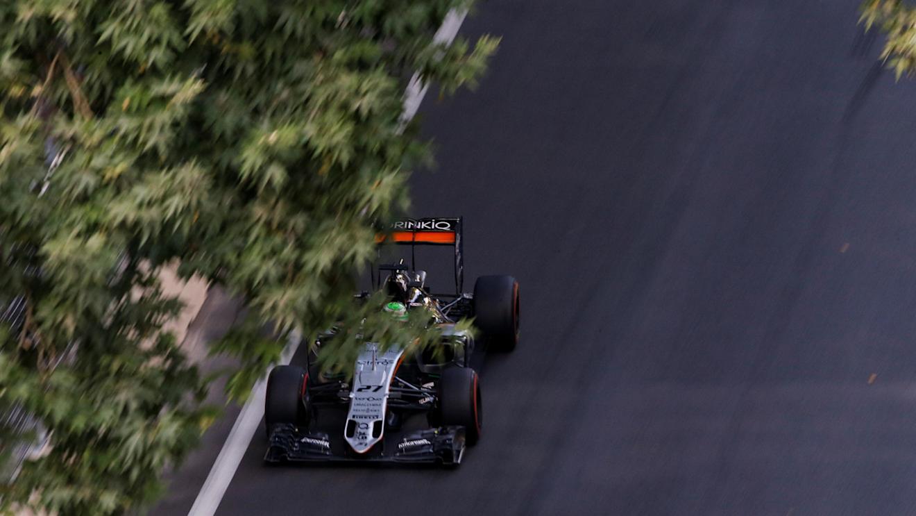 Nico Hulkenberg (GER) Force India VJM09 at Formula One World Championship, Rd8, European Grand Prix, Race, Baku City Circuit, Baku, Azerbaijan, Sunday 19 June 2016. © Sutton Images