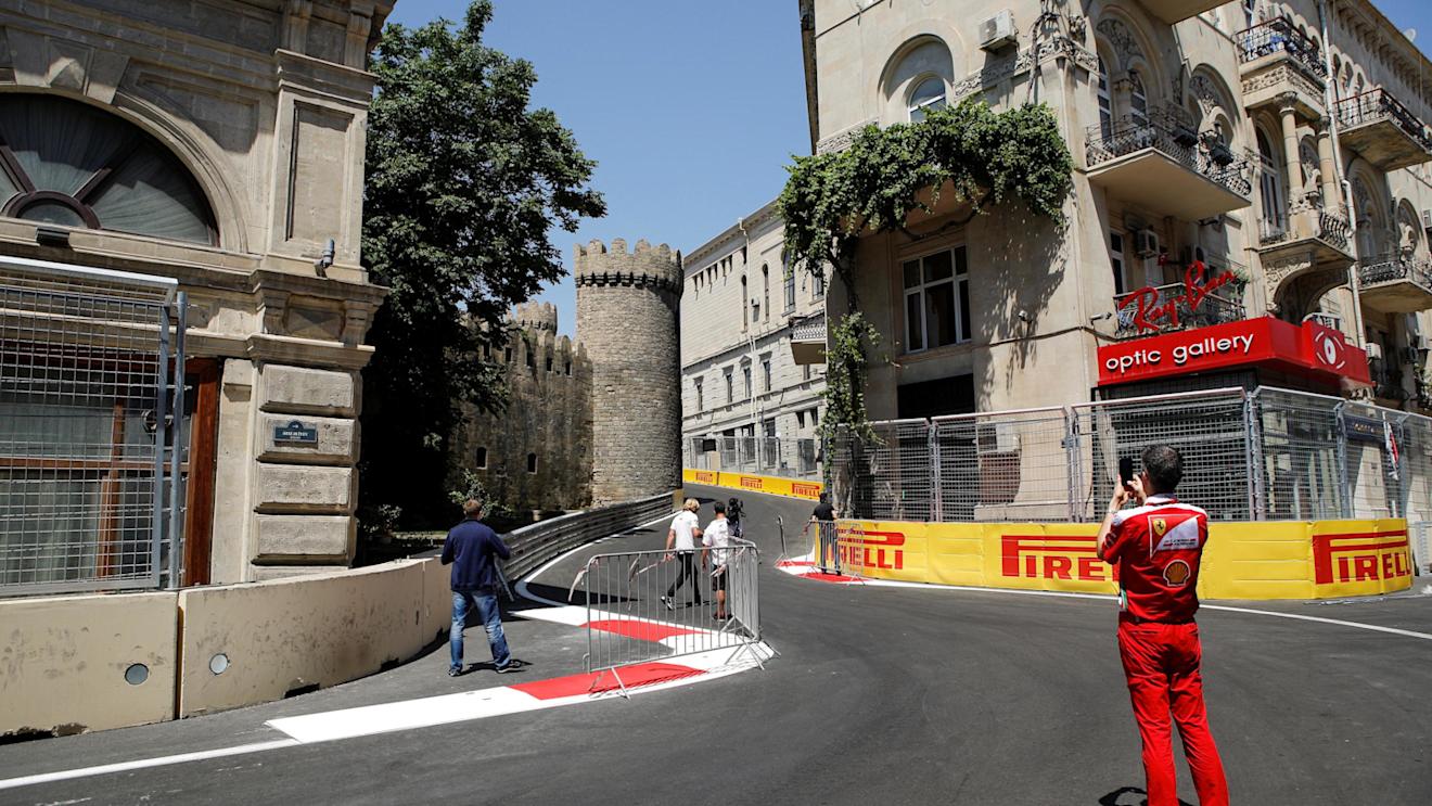 Track view at Formula One World Championship, Rd8, European Grand Prix, Preparations, Baku City Circuit, Baku, Azerbaijan, Thursday 16 June 2016. © Sutton Images
