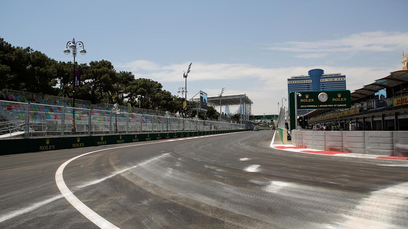 Track view at Formula One World Championship, Rd8, European Grand Prix, Preparations, Baku City Circuit, Baku, Azerbaijan, Thursday 16 June 2016. © Sutton Images