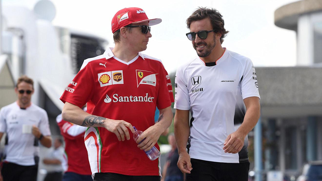 Kimi Raikkonen (FIN) Ferrari and Fernando Alonso (ESP) McLaren at Formula One World Championship, Rd12, German Grand Prix, Practice, Hockenheim, Germany, Friday 29 July 2016. © Sutton Images
