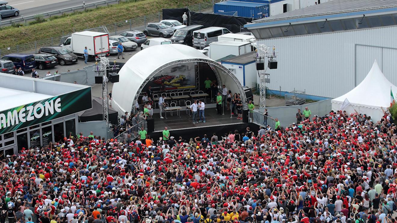 Fans at the autograph session at Formula One World Championship, Rd12, German Grand Prix, Qualifying, Hockenheim, Germany, Saturday 30 July 2016. © Sutton Images